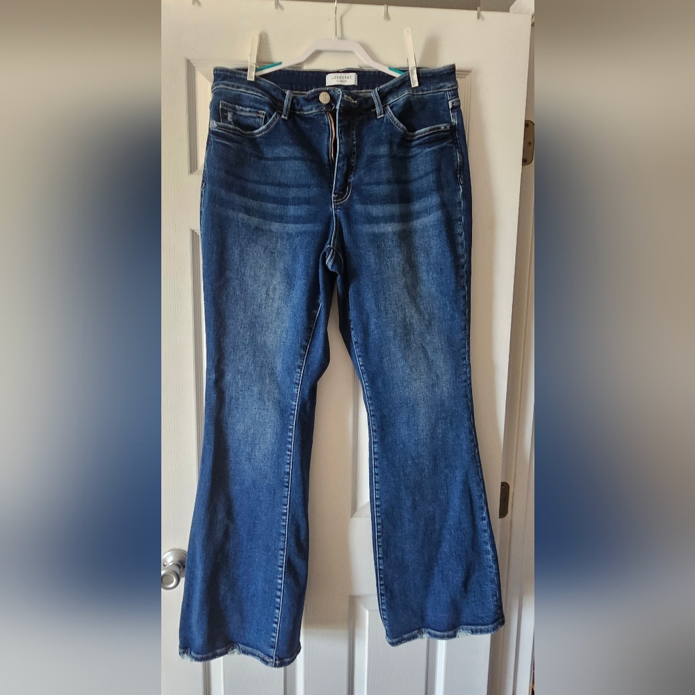 Lovervet By Vervet Kick Flare, High Rise Women's Jeans 18W